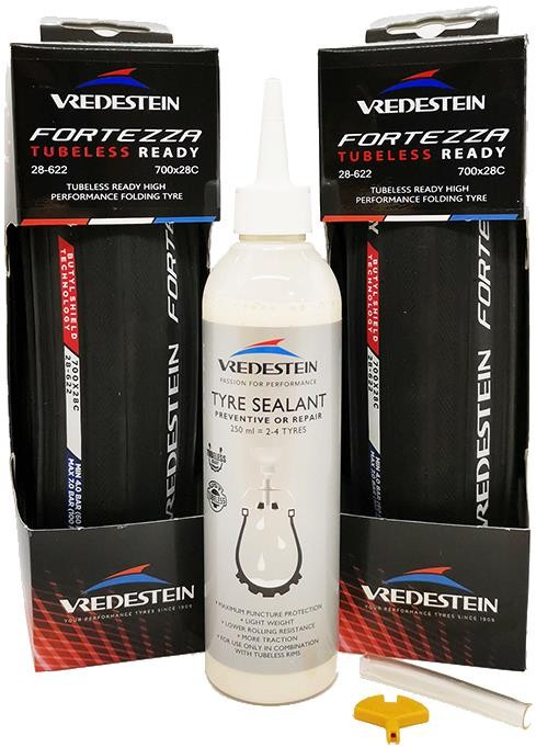 Vredestein Fortezza Tubeless Tyres & Sealant Bundle product image