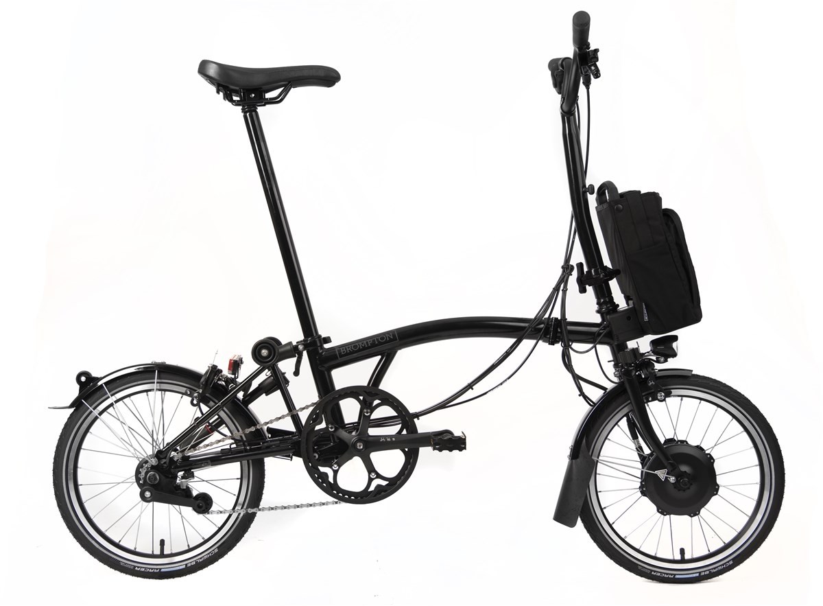 Brompton Electric C Line Explore - High Bar - Gloss Black - Nearly New 2022 - Electric Folding Bike product image