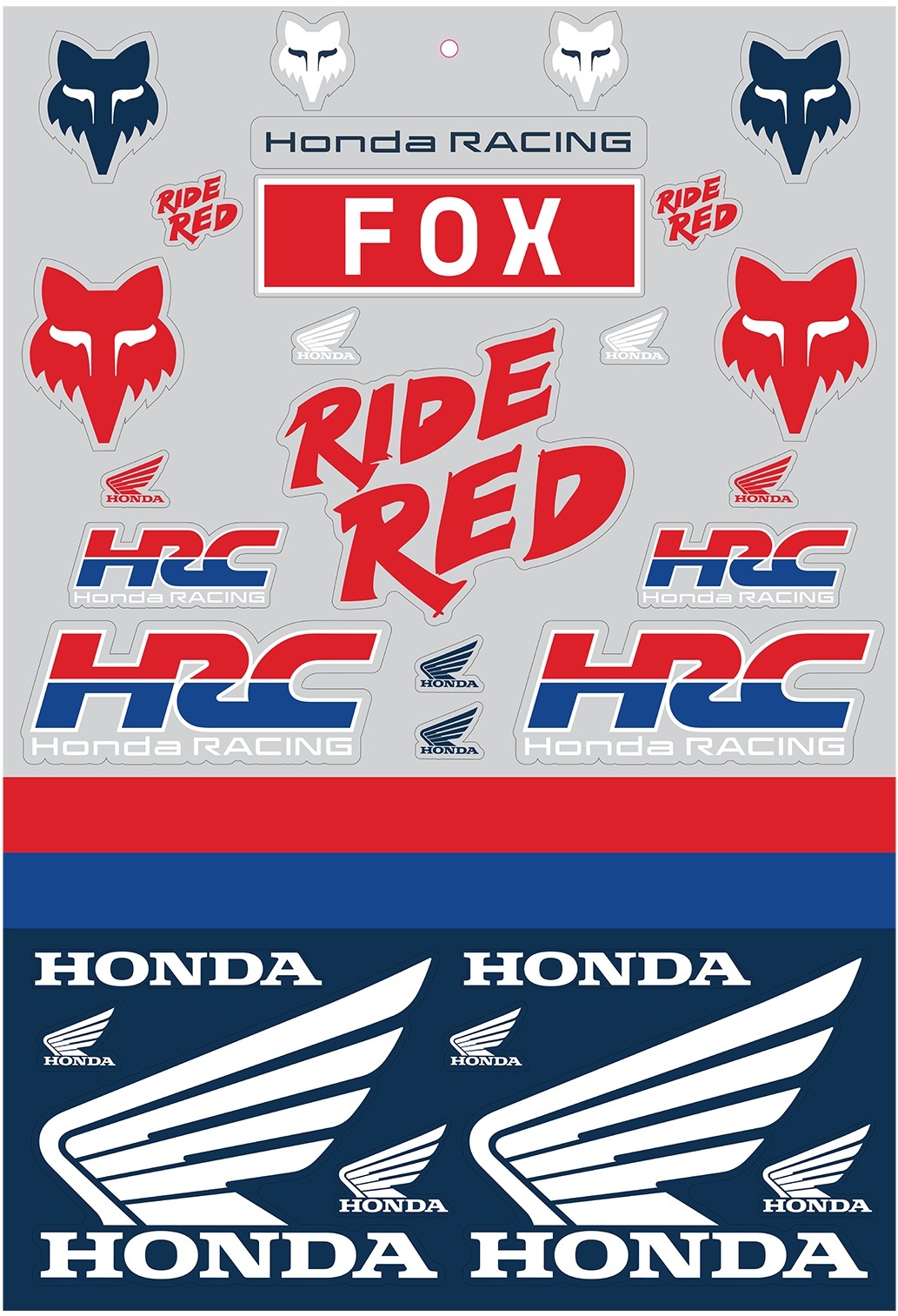 Fox Clothing Honda Track Sticker Pack product image