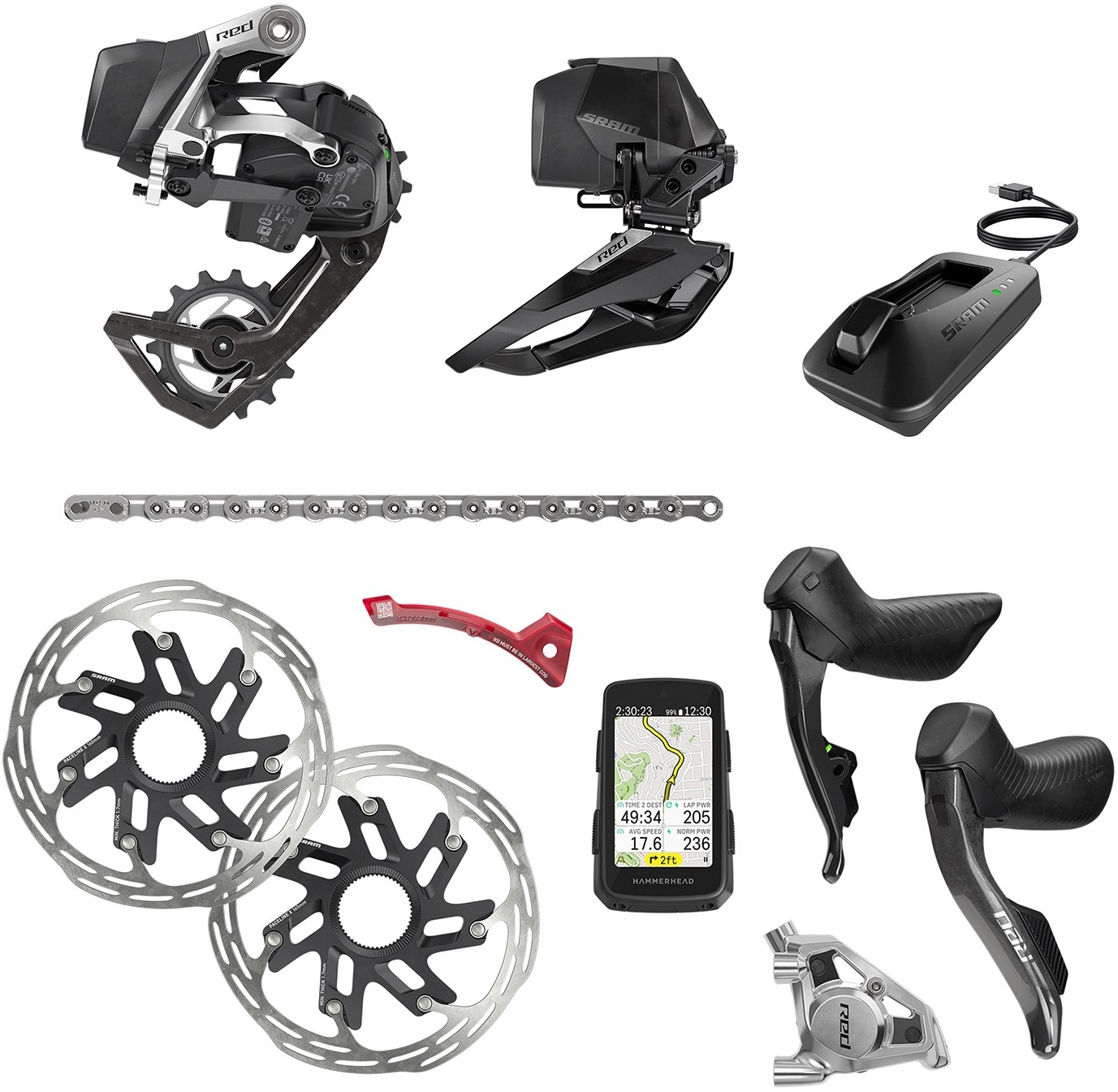 SRAM Red eTap AXS 2X E1 Electronic HRD Groupset Inc Hammerhead Karoo product image