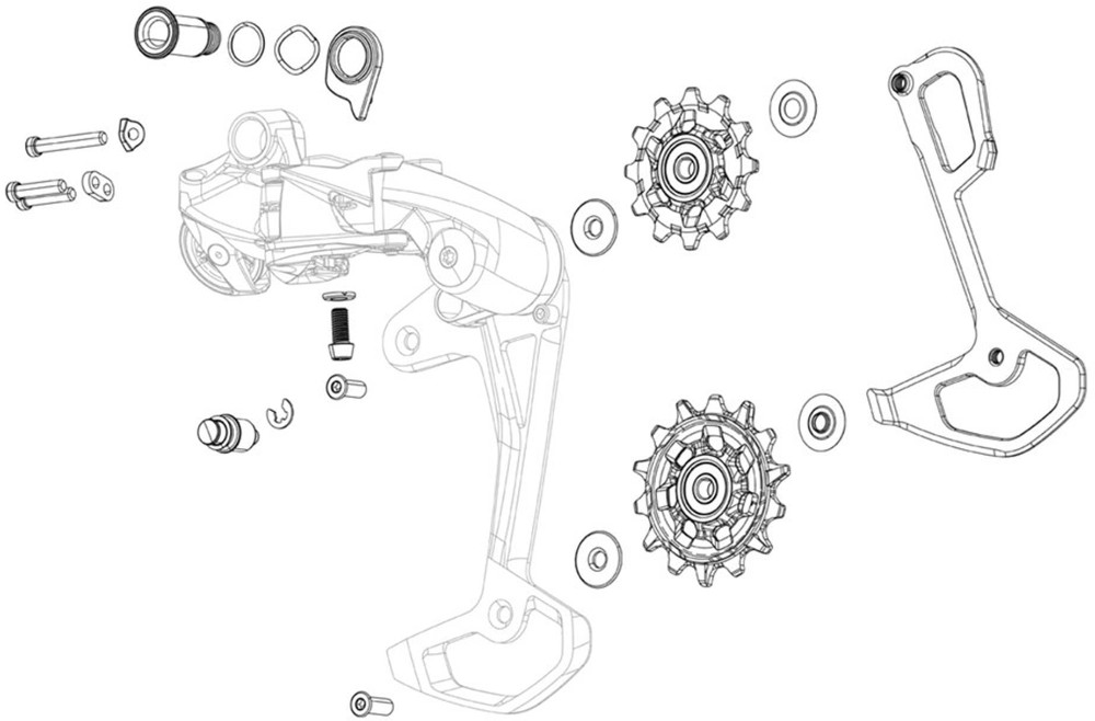 Red AXS XPLR Rear Derailleur Outer Link Kit image 0