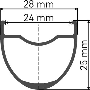 G 1800 Spline Disc Brake Clincher Micro Spline 25 x 24mm Rear Gravel 700c Wheel image 1