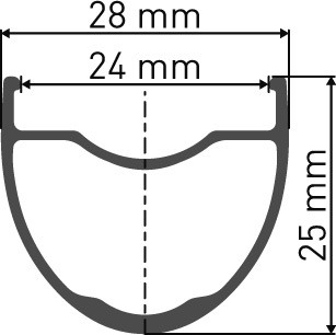 GR 1600 Spline Disc Brake Clincher Shimano HG 25 x 24mm Rear Gravel 700c Wheel image 1