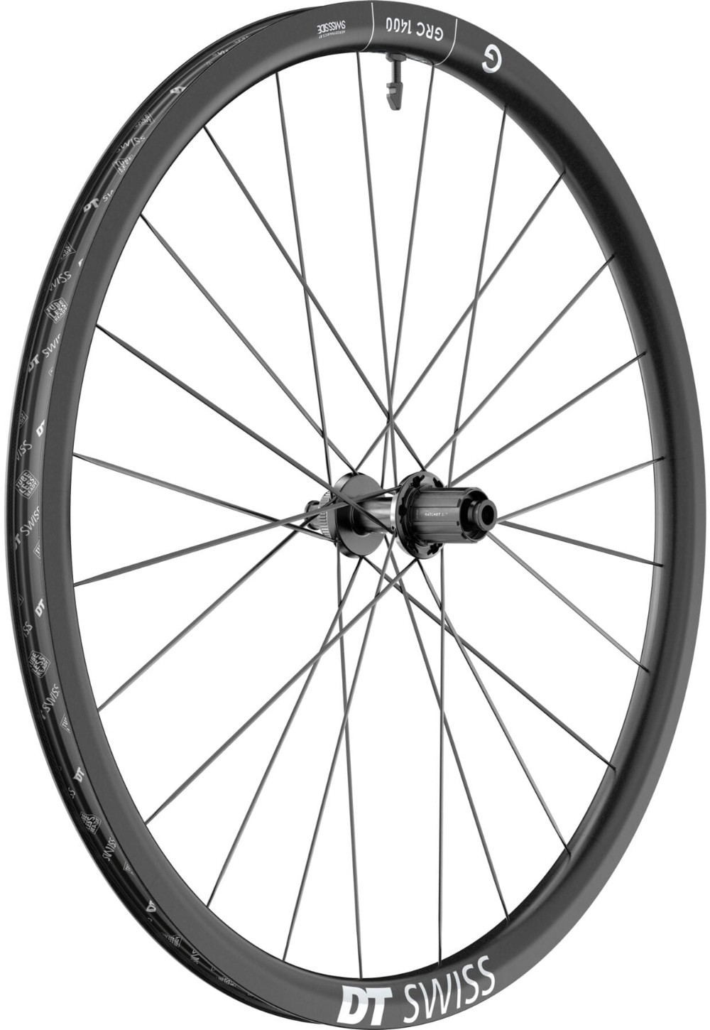 GRC 1400 DICUT Disc Brake Carbon Clincher 30 x 24mm Rear Gravel 700c Wheel image 0