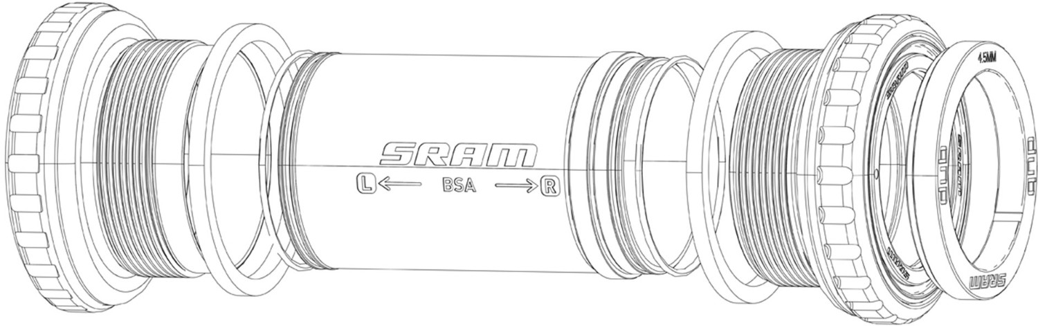 SRAM Bottom Bracket Spacer Kit Dub Mtb Wide product image