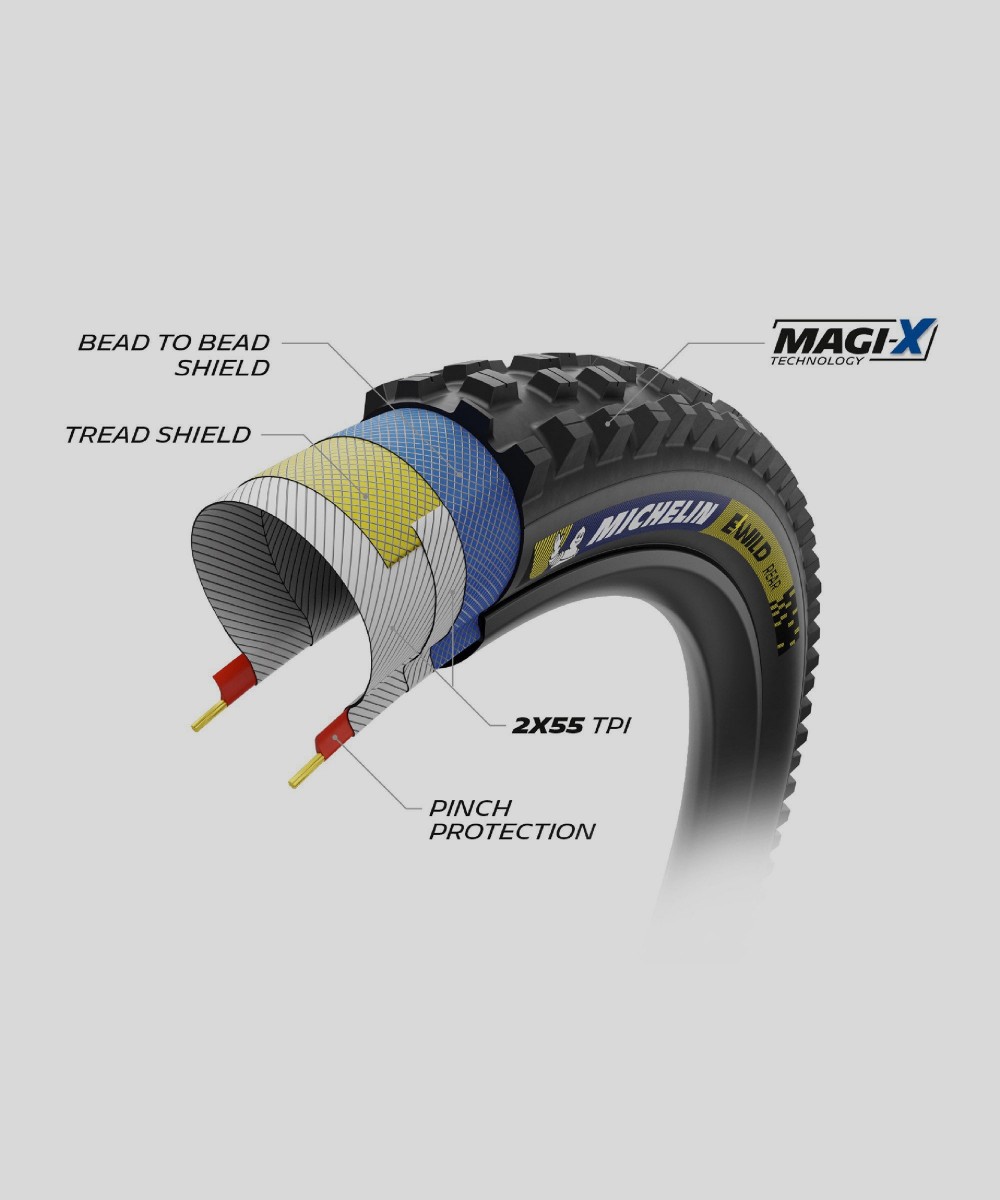 E-Wild Rear Racing Line Tubeless Ready Folding 27.5" MTB Bike Tyre image 2