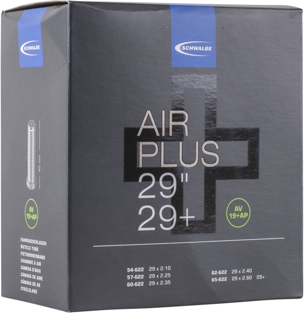 AV19+AP Air Plus 29" MTB Inner Tube Schrader Valve image 0