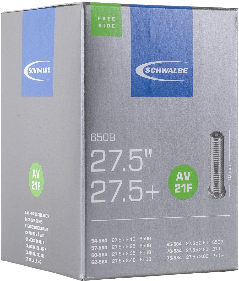 AV21F TR4 Freeride 27.5" Inner Tube Schrader Valve image 0