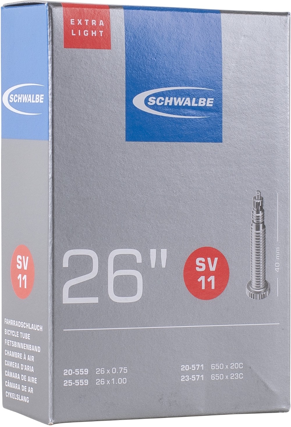 SV11 Extra Light 26" Inner Tube Presta Valve image 0