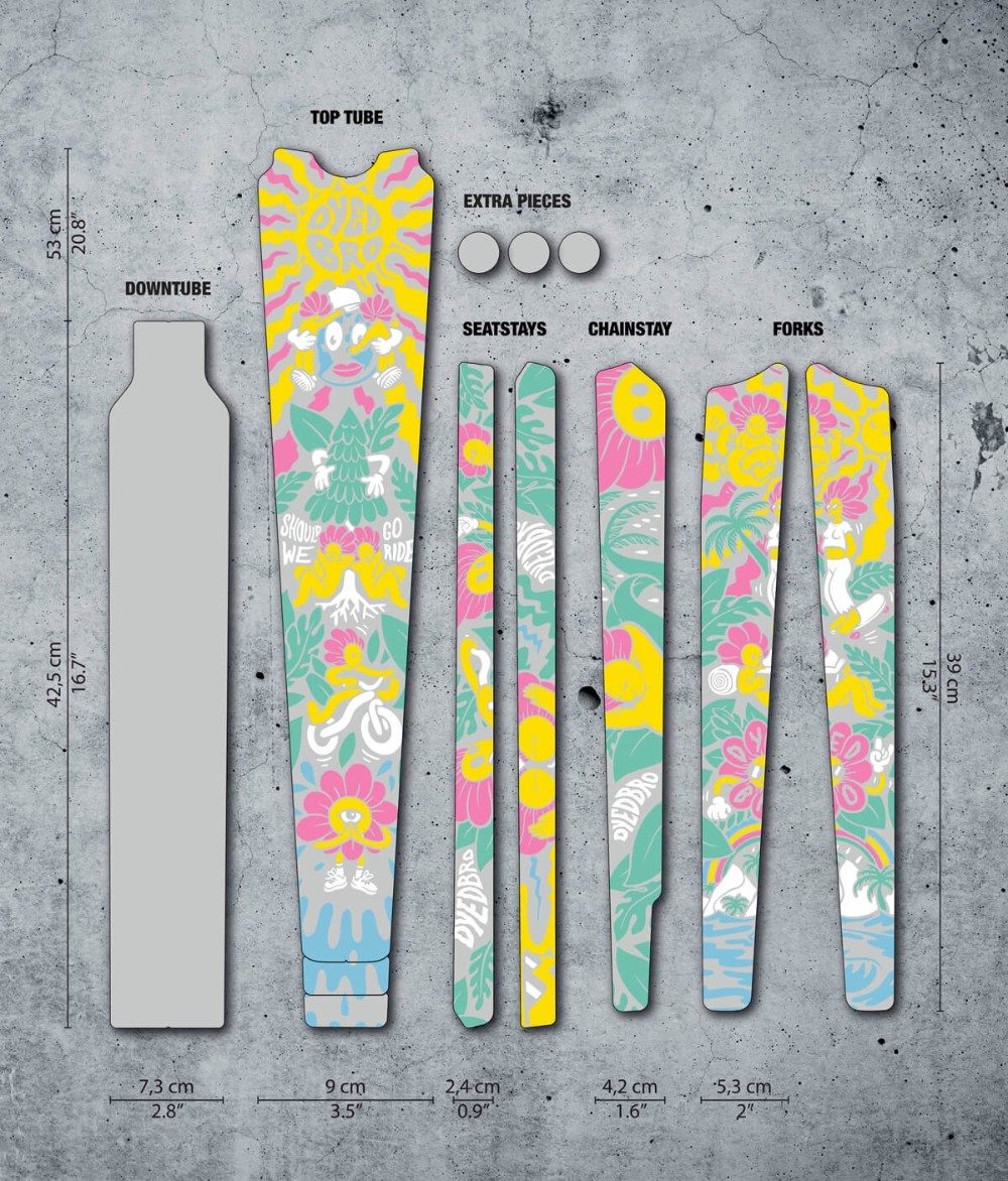 Gravel Bike Frame Protection Kit - Victor Brousseaud Artist Series image 1