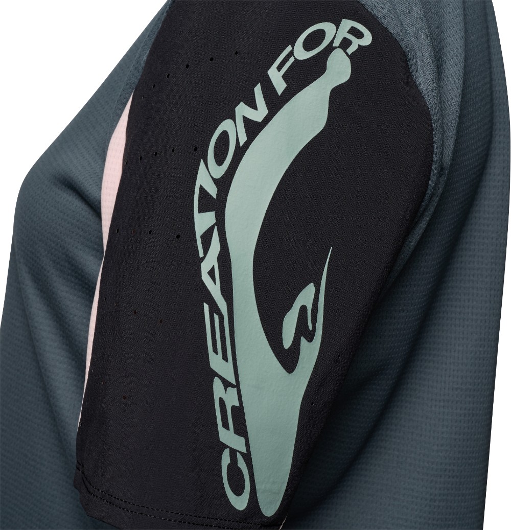 Defend Creation Womens Short Sleeve Trail MTB Cycling Jersey image 2