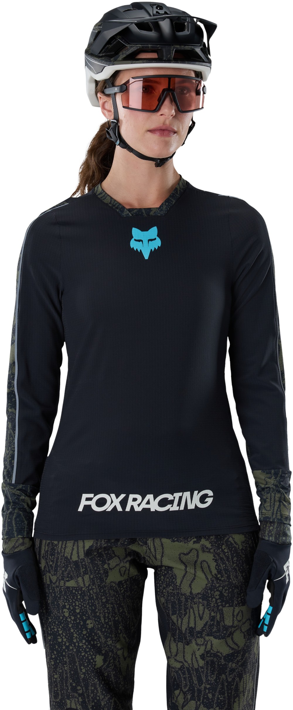 Defend Lunar Special Edition Womens Long Sleeve Thermal MTB Cycling Jersey image 2