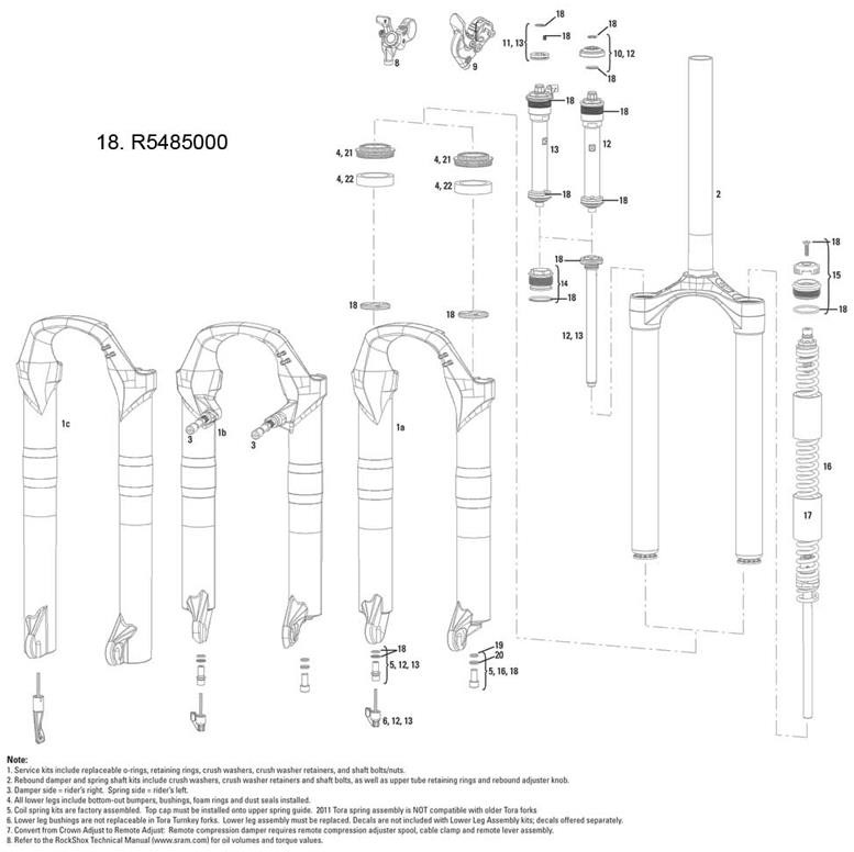 RockShox Service Kit Tora TK product image