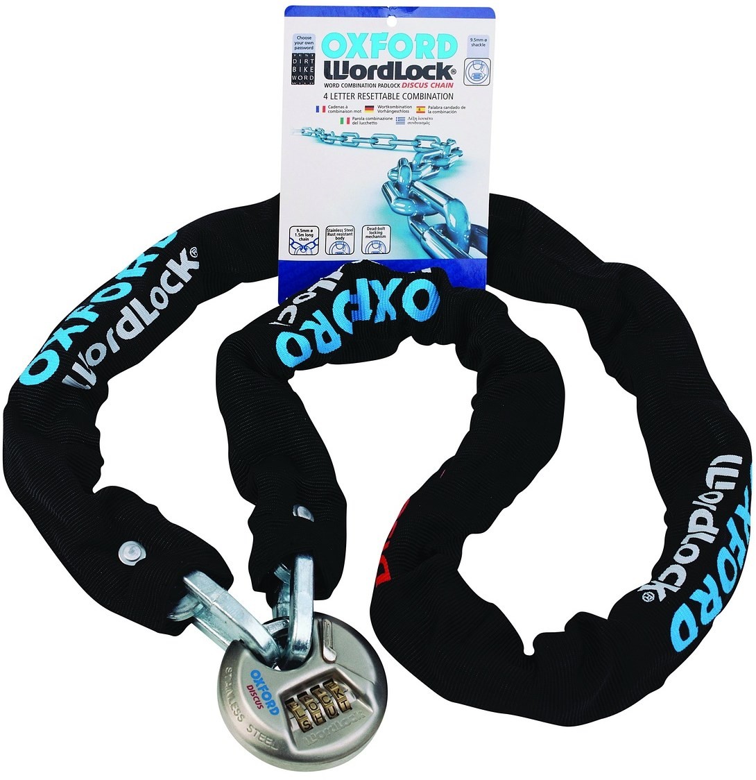 Oxford Wordlock Discus Chain Lock With 4 Letter Combination Padlock product image