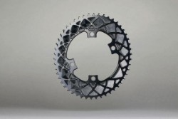 110BCD 4 Bolt Spider Mount Aero Oval 2X Asymmetric Premium Race Chainring image 3