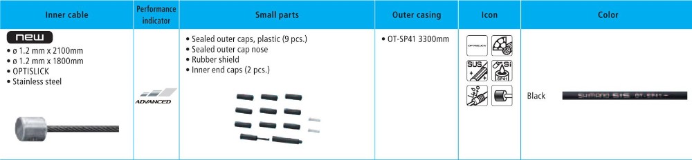 Xt M8000 Mtb Gear Cable Set - Optislick Coated Inners image 0