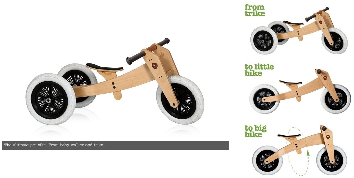 Wishbone 3in1- Original 12W 2017 - Kids Balance Bike product image